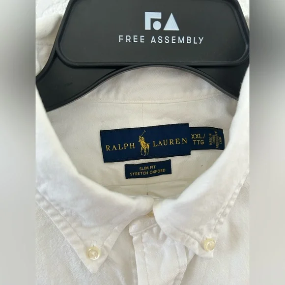 Polo by Ralph Lauren Men's White Shirt XXL SLIM FIT - Picture 3 of 6